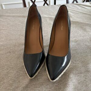 Calvin Klein Black Patent Leather Heels